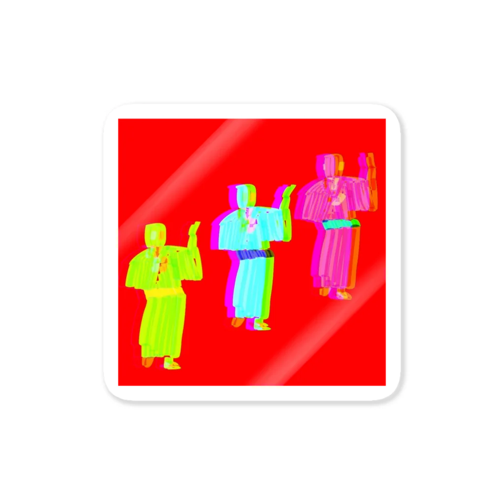 オユちゃん♨のBon dancers-RED Sticker