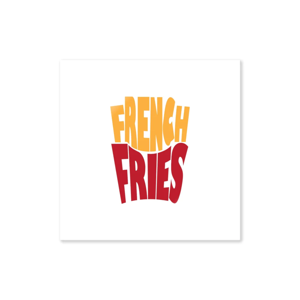 wantmakeのFRENCHFRIESロゴ ステッカー