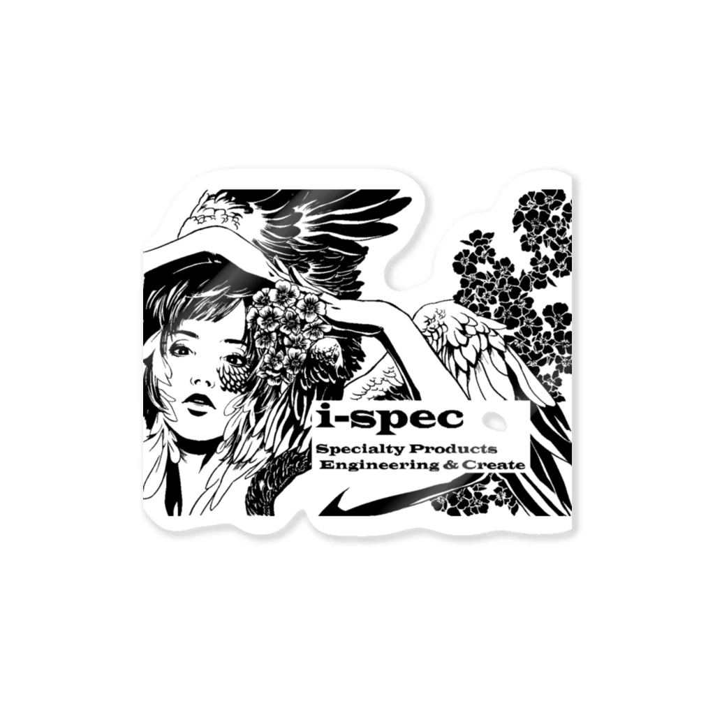 i-specのTENSHI－black Sticker