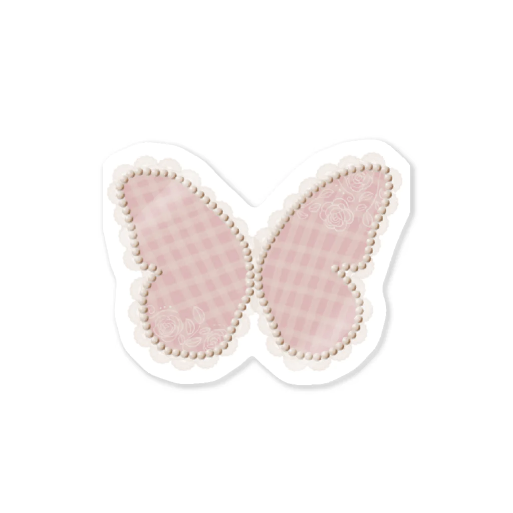 Airi chan のPerl Butterfly 🤎 ：Rose Sticker