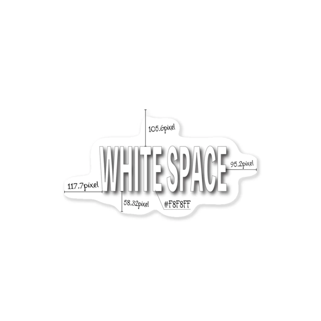 R STUDIO SHOPのWHITE SPACE ステッカー