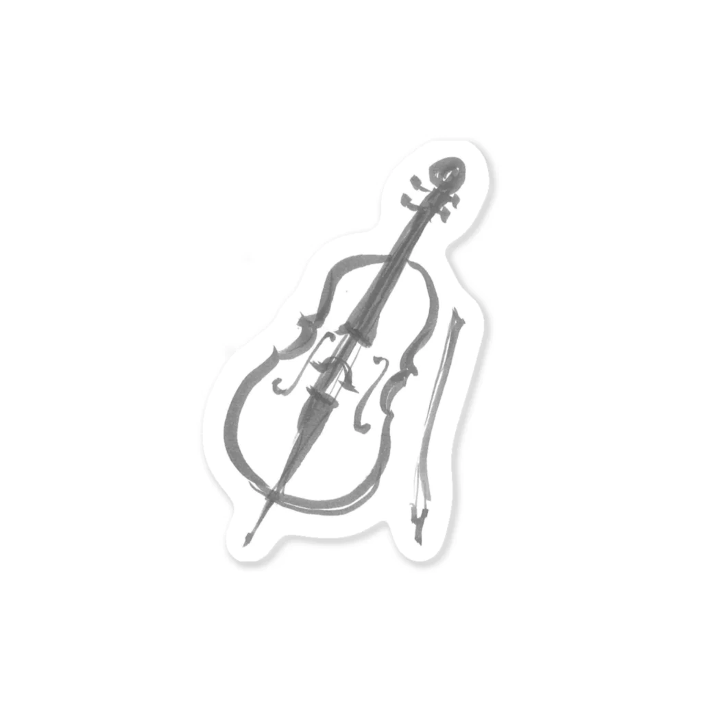 風の音のcello Sticker