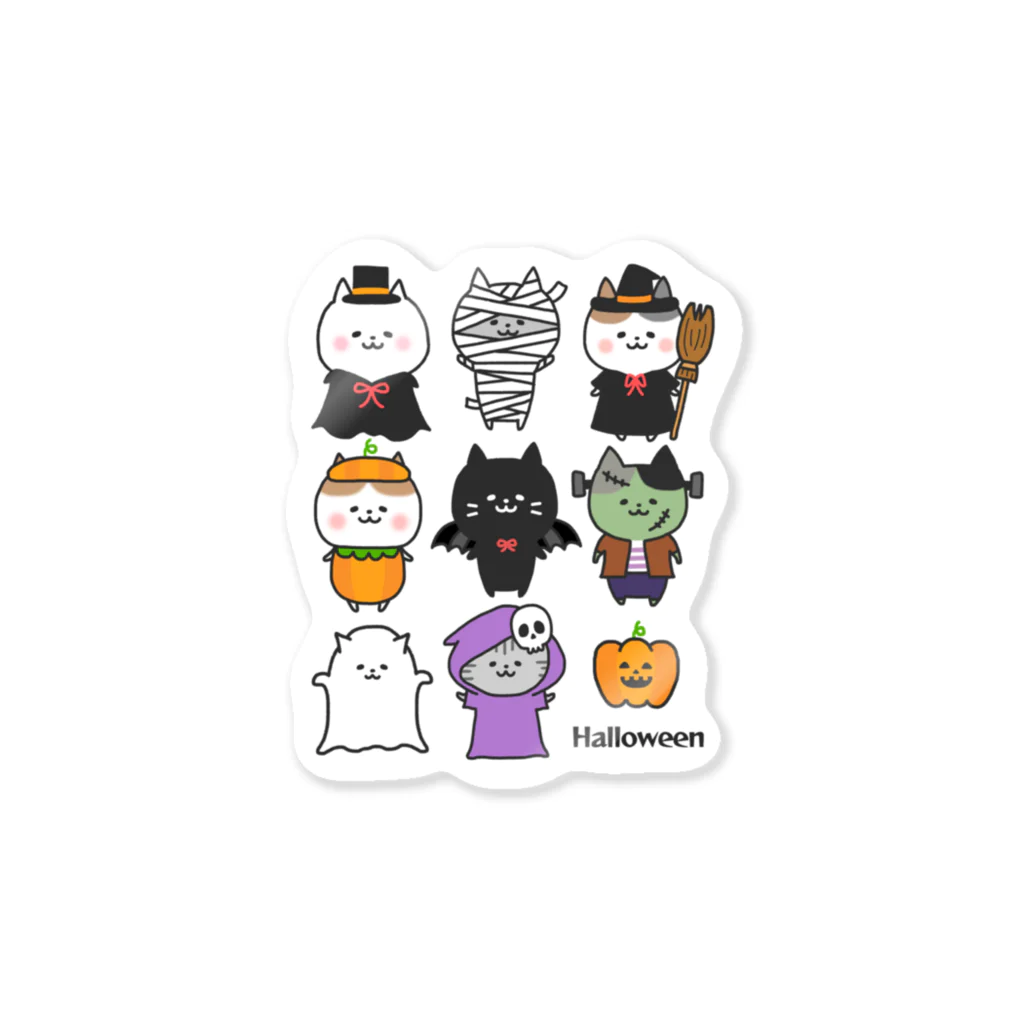 もちぱっちのHalloween🎃ねこさん2 ステッカー