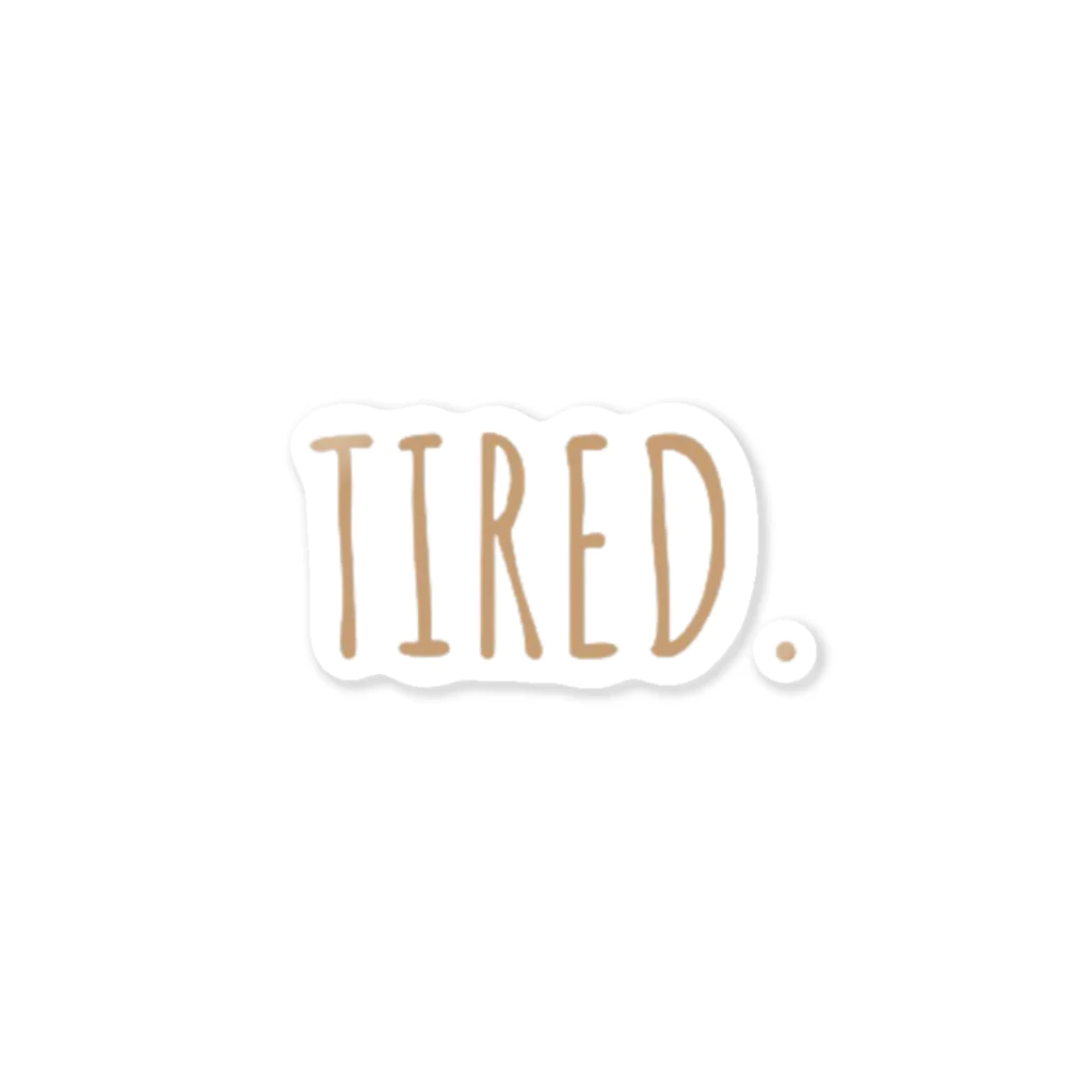 tired.の【オータム】ロゴ Sticker