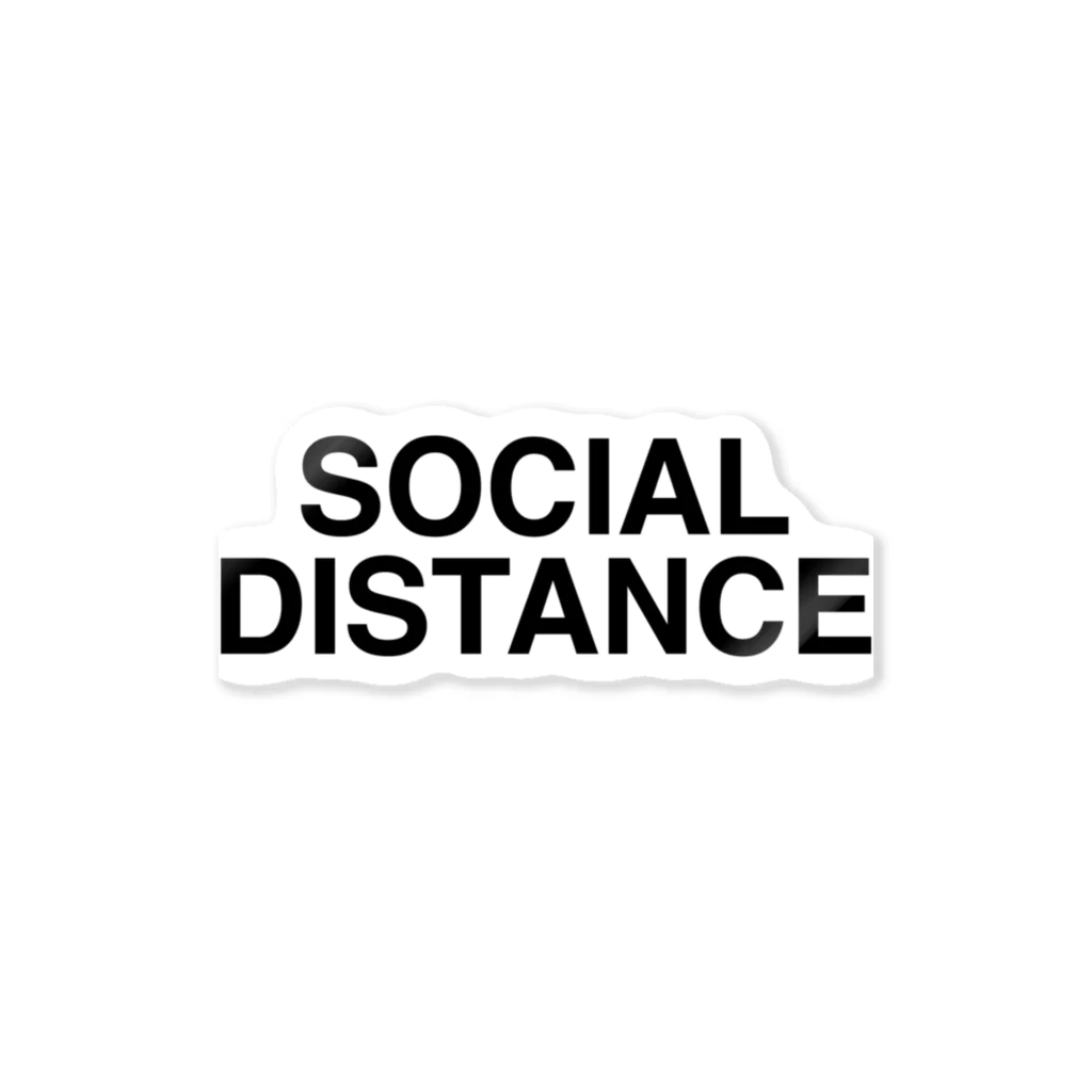 TOKYO LOGOSHOP 東京ロゴショップのSOCIAL DISTANCE-ソーシャルディスタンス- ステッカー