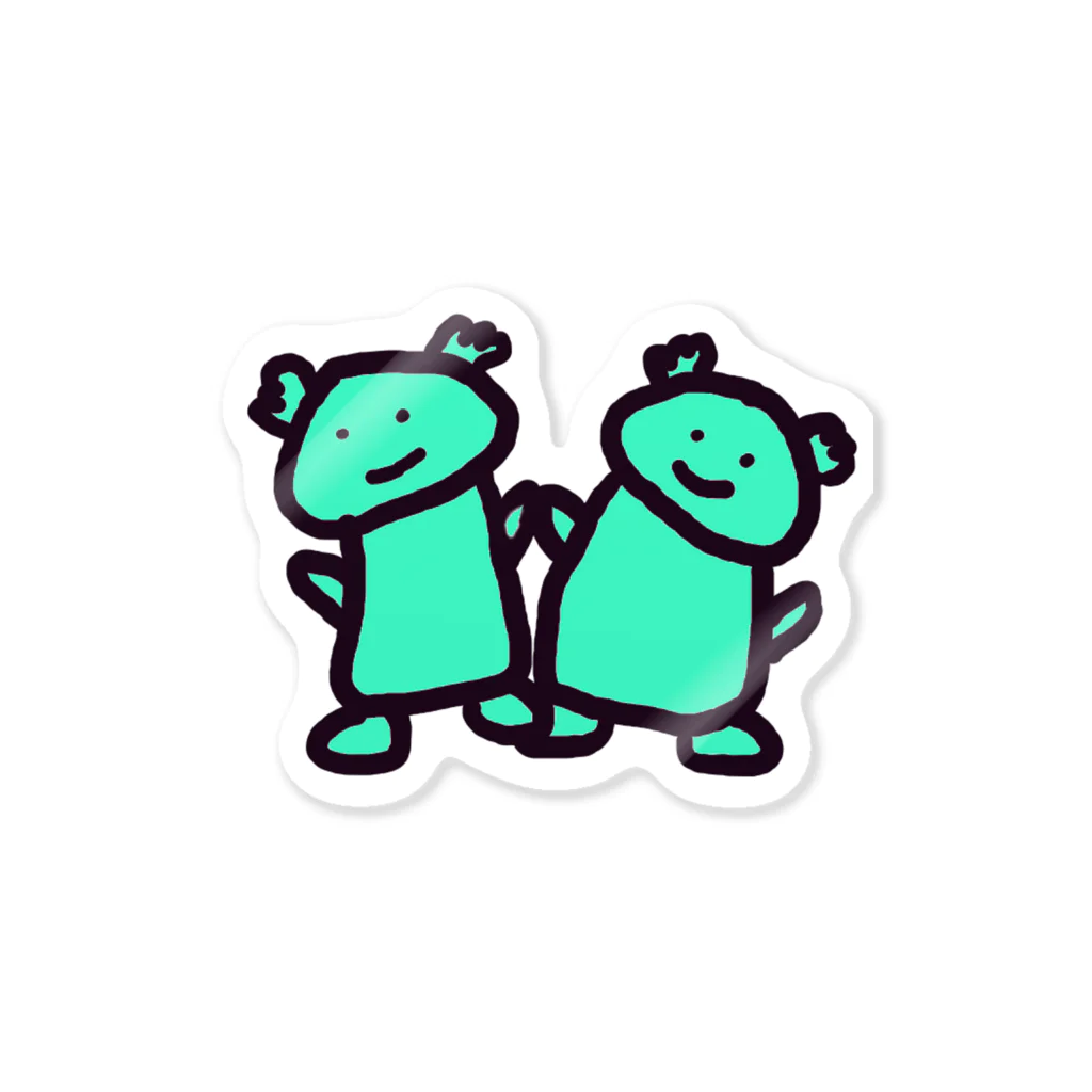 Suntauyoのフタゴウーパーくん Sticker