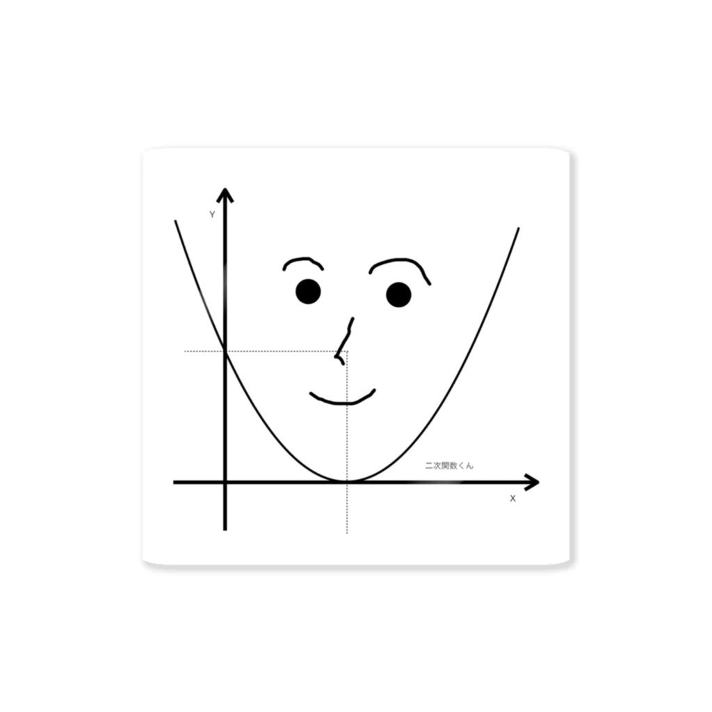 小野小町の2次関数くん ステッカー