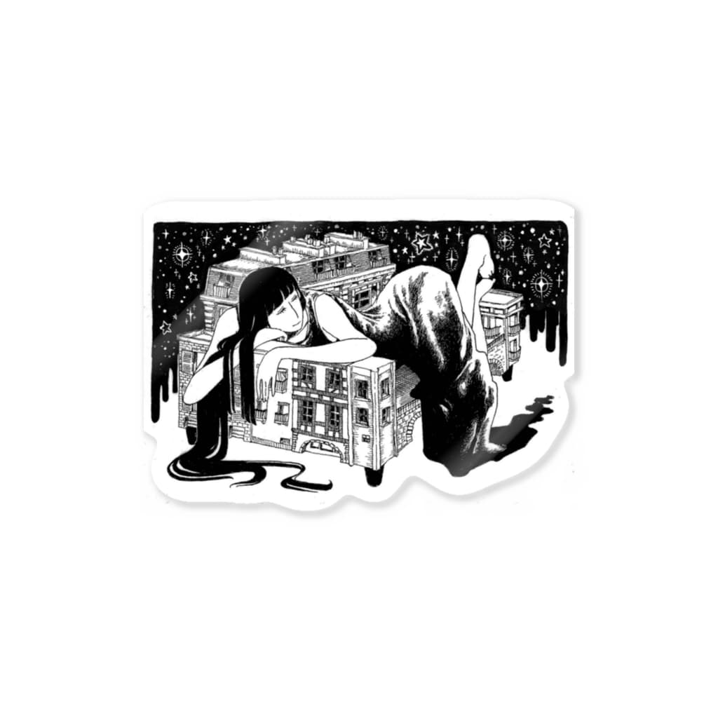 腹ペコ黒蟲のソファに寝そべる Sticker