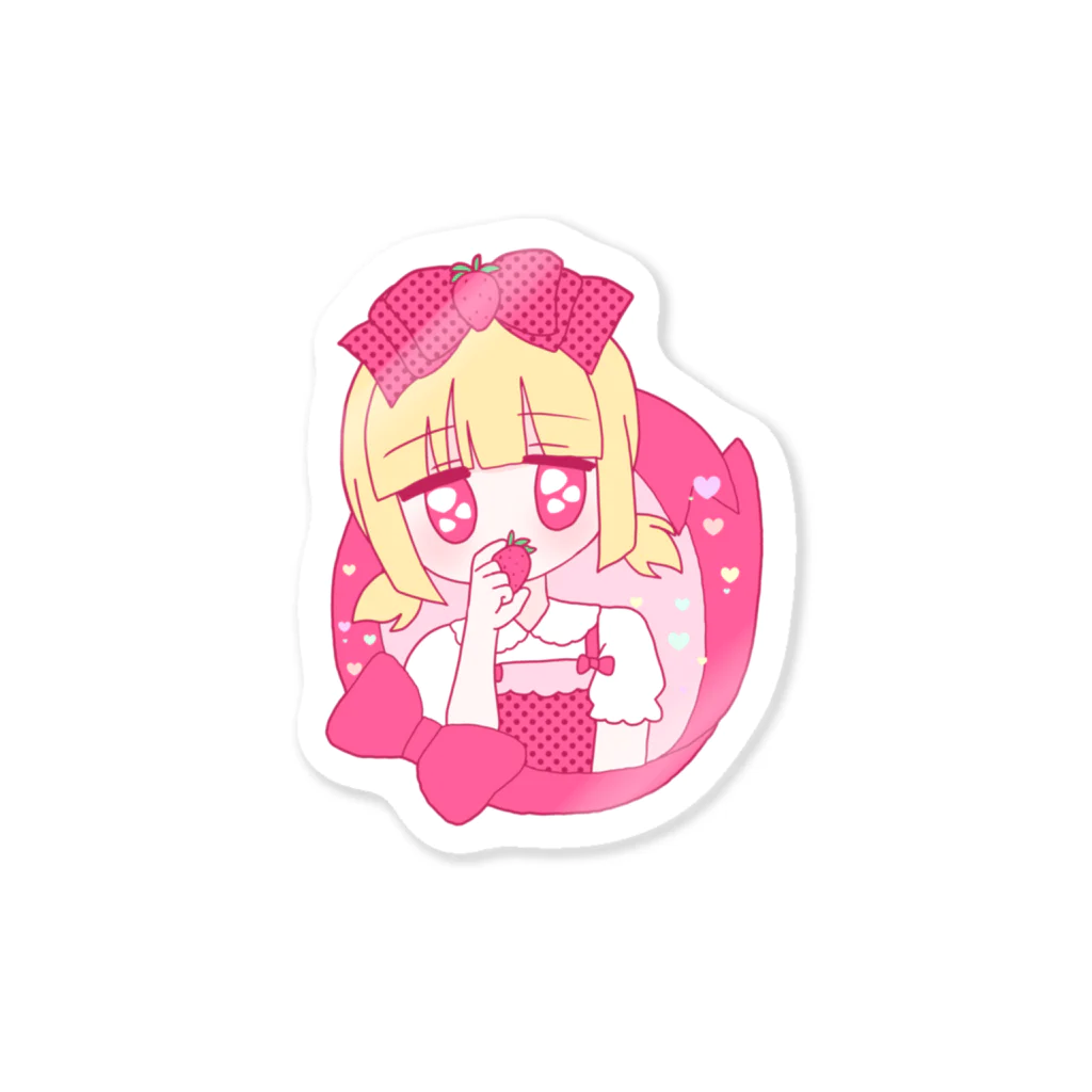 かわいいもののおみせ　いそぎんちゃくのいちごちゃん🍓 Sticker