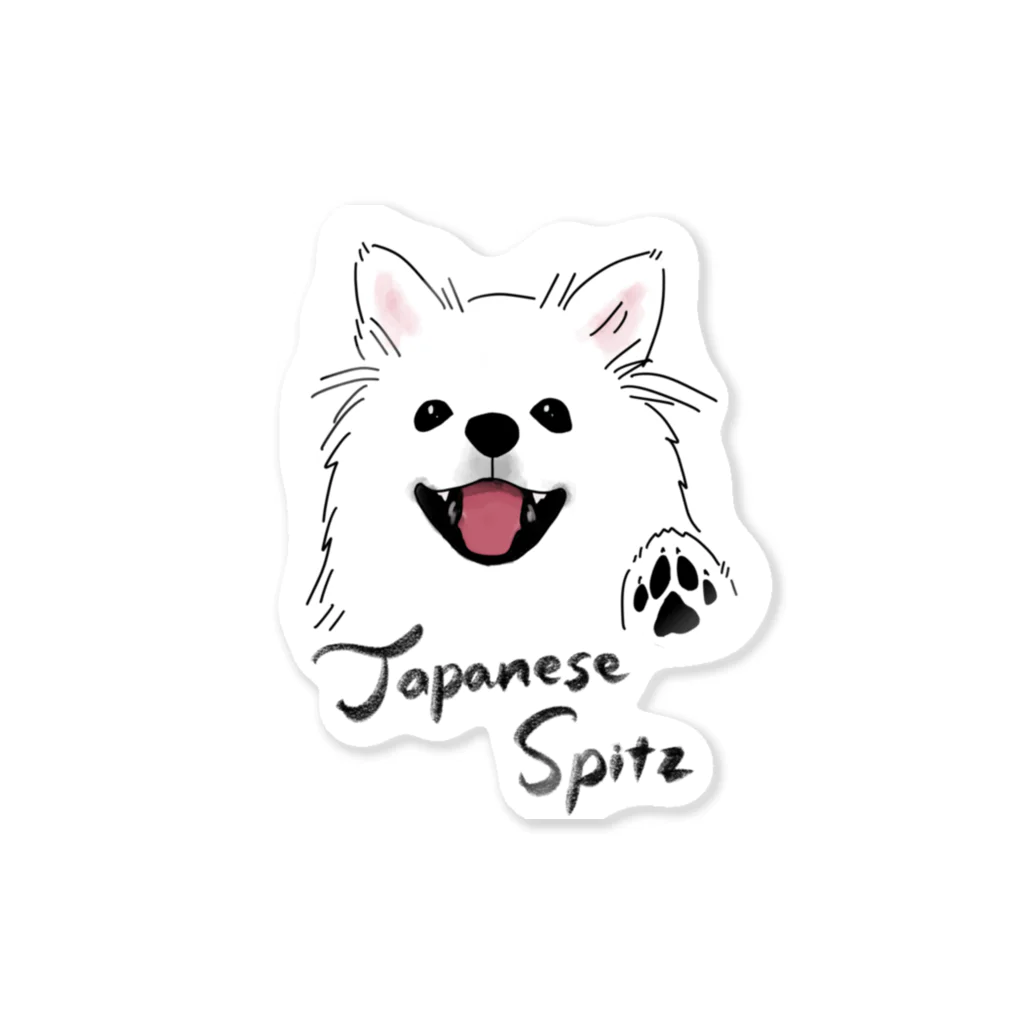 日本スピッツ　蛍の日本スピッツにこにこカラー Sticker