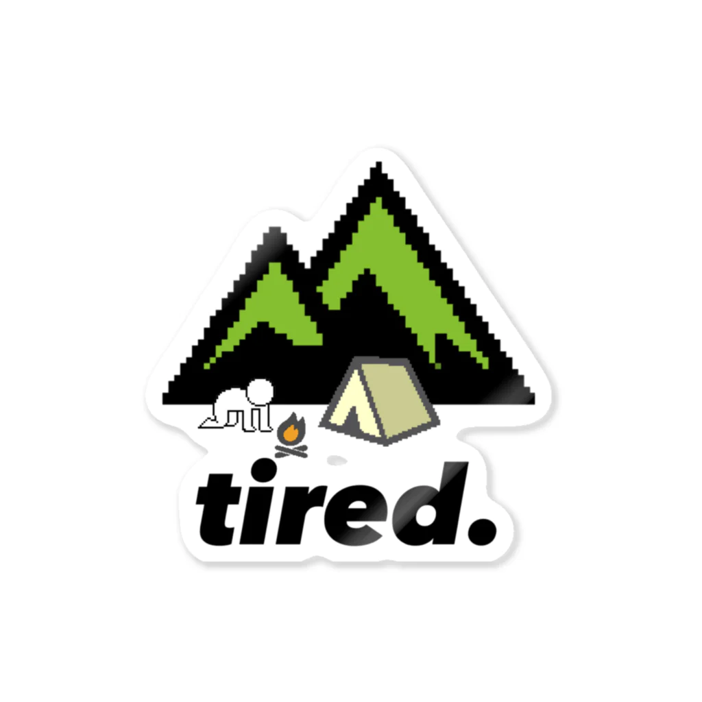 tired.の【オータム】キャンプ　by tired. ステッカー
