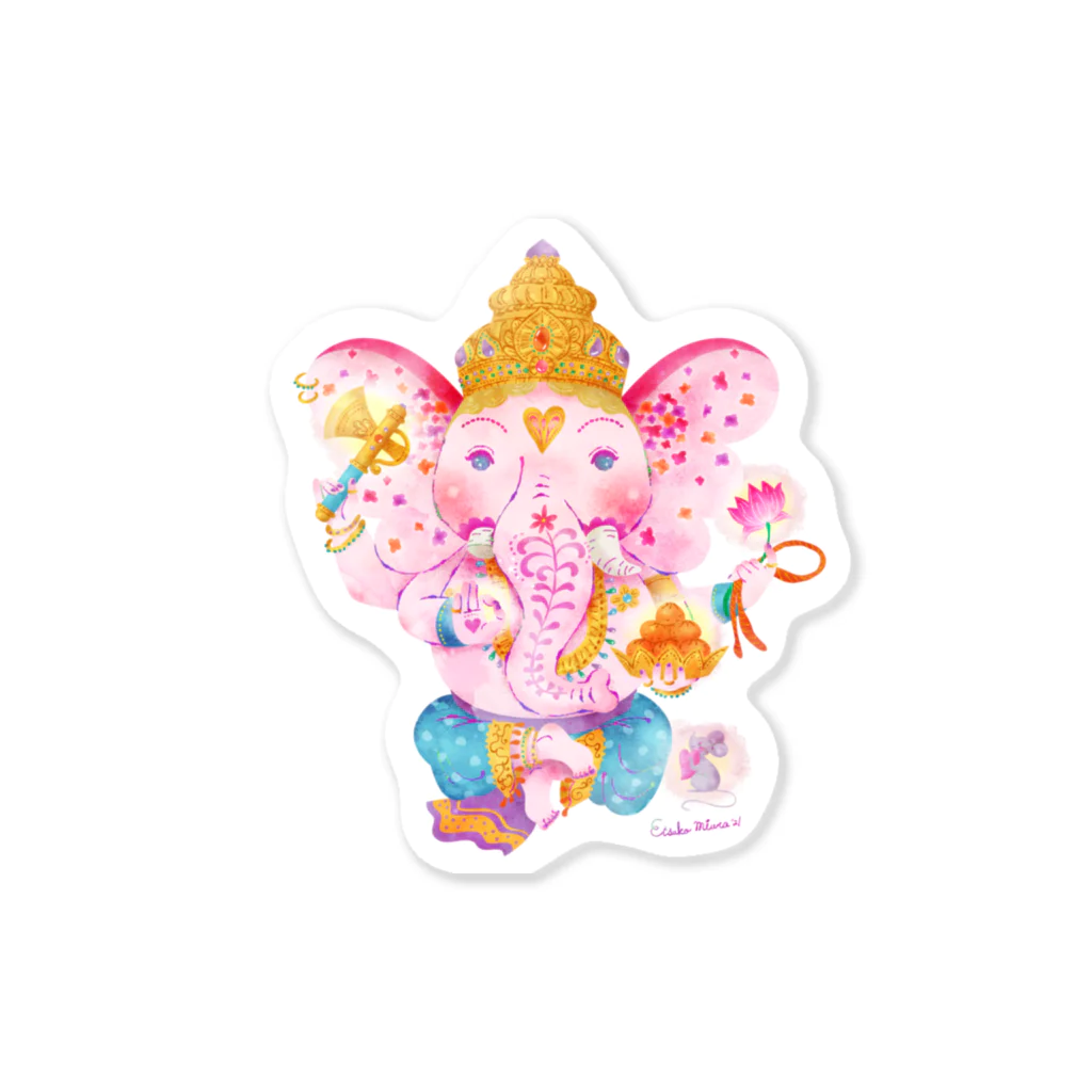 ミウラエツコのHAPPY PINK GANESH Sticker