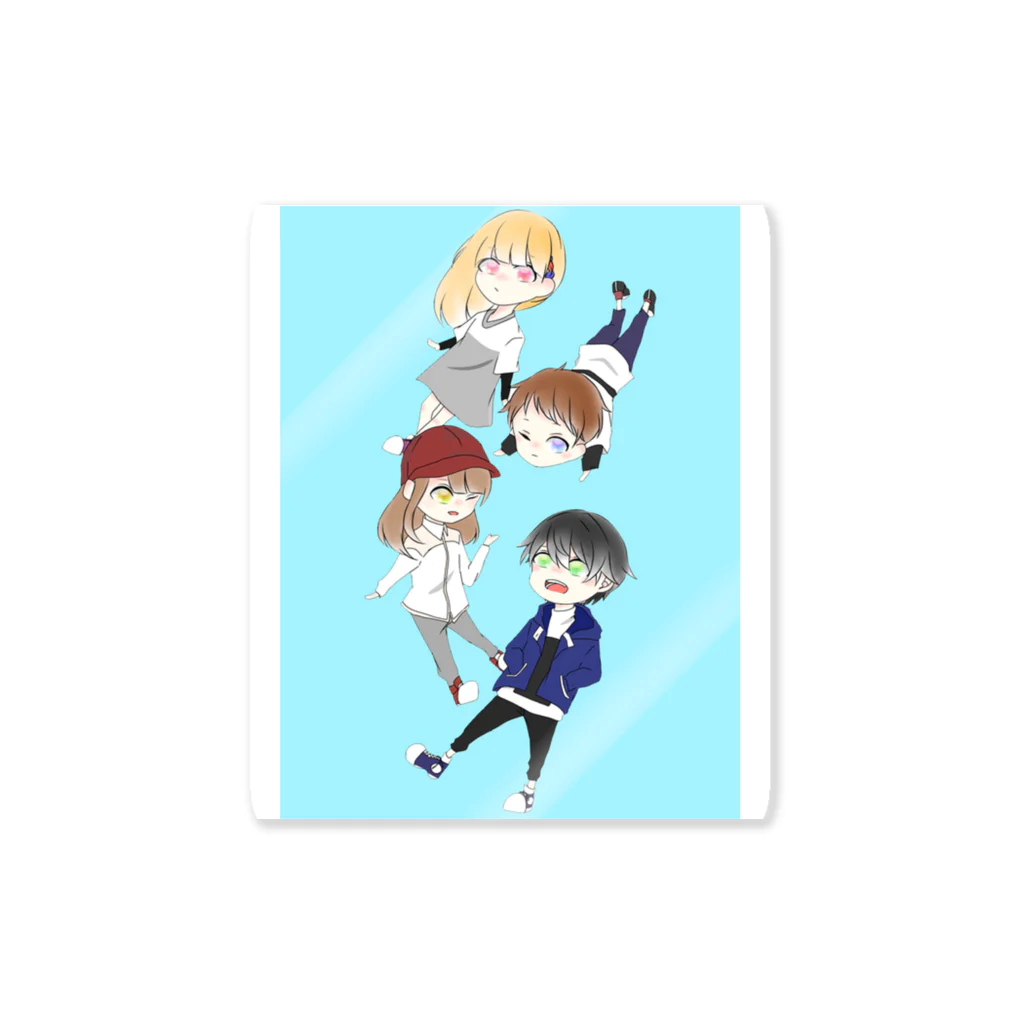 まりも氏の仲良し4人組 Sticker