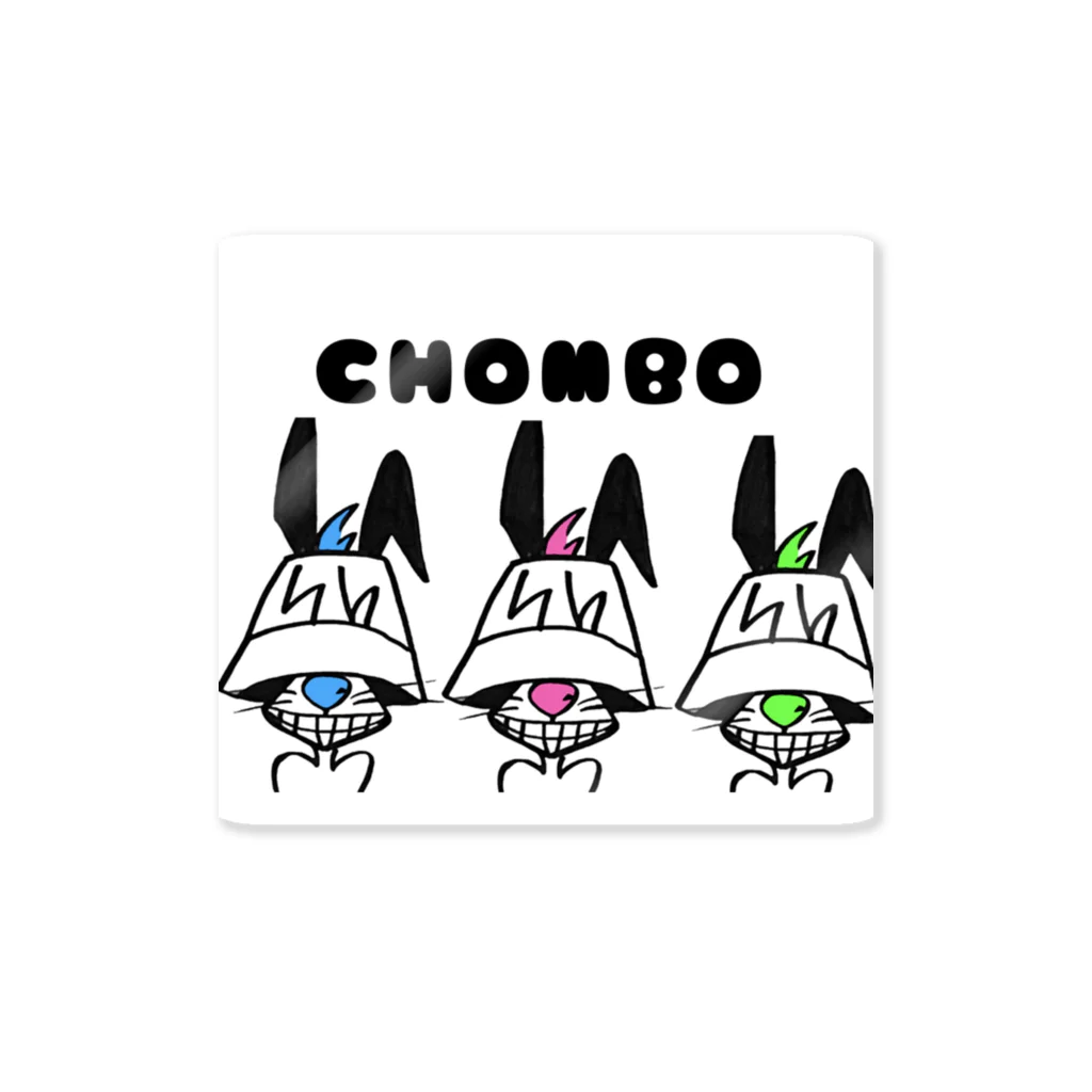 CHOMBOのCHOMBOうさぎ ステッカー