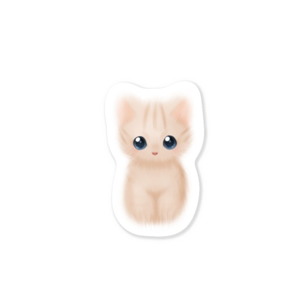 かわいいもののおみせ　いそぎんちゃくのふわふわ子猫 Sticker