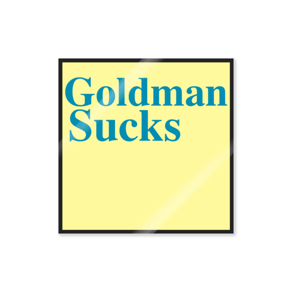 LOL CLOTHINGのGoldmanSucks ステッカー