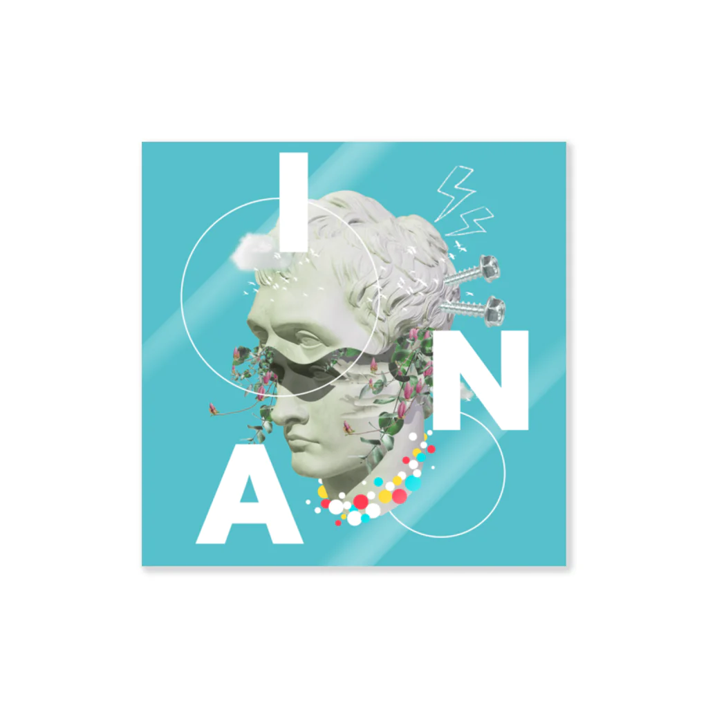 いながきあきひろのsculpture"INA" Sticker