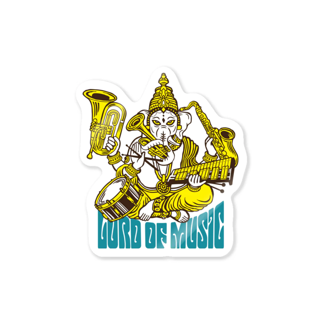 420 MUSIC FACTORYのLORD OF MUSIC（音楽の神様）ガネーシャ Sticker