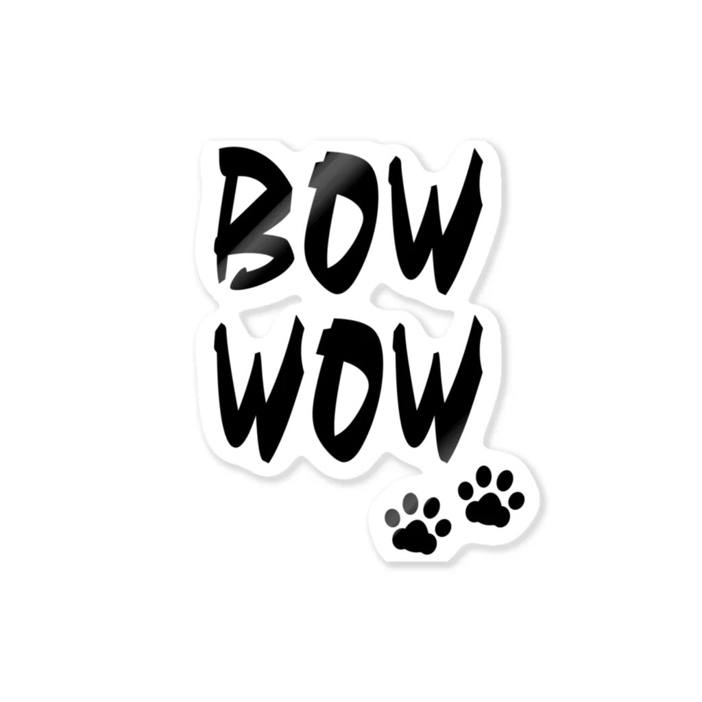 WISSCOLOR【ｳｨｽﾞｶﾗｰ】のBOWWOW【ブラック】 Sticker