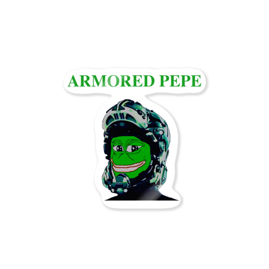 LOL CLOTHINGのARMORED PEPE ステッカー