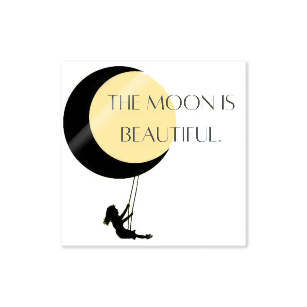 insparation｡   --- ｲﾝｽﾋﾟﾚｰｼｮﾝ｡の月が綺麗ですね。 Sticker
