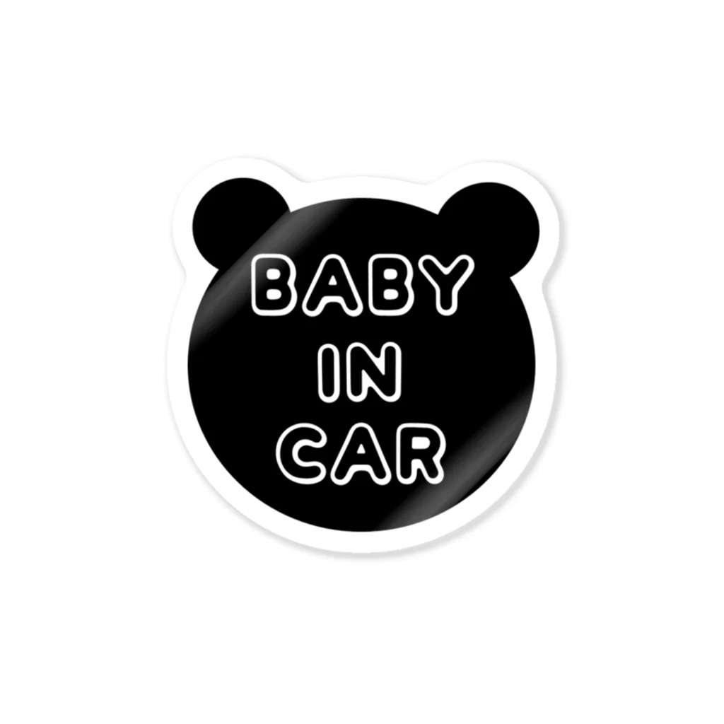 0youme0のBABY IN CAR -BEAR- ステッカー