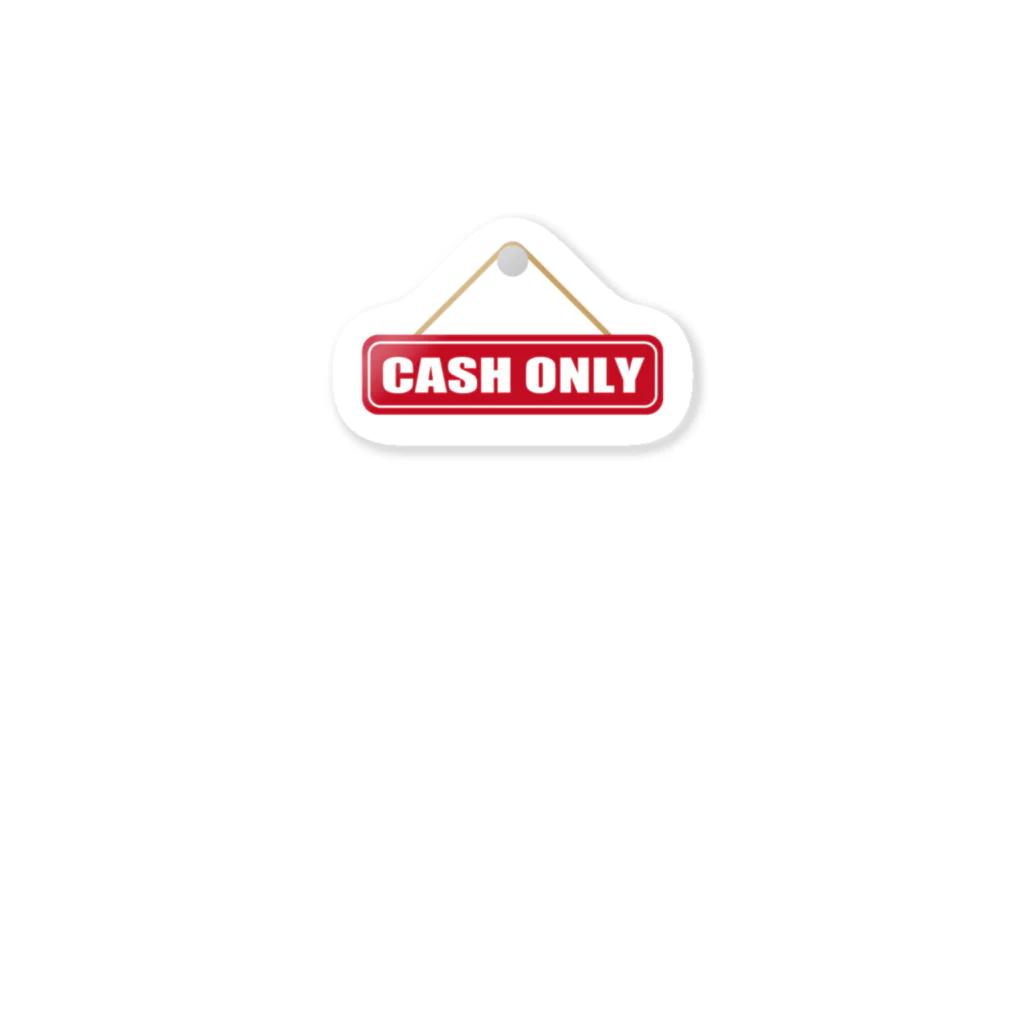 フォーヴァのCASH ONLY キャッシュオンリー ステッカー