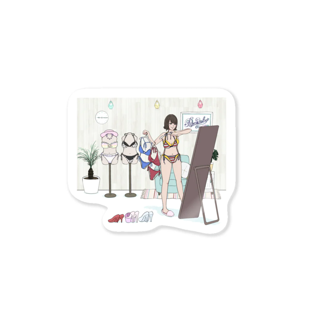 小山玲奈🐥(れーなんぼ)@10/29DVD発売のれーなんぼ水着お着替え Sticker