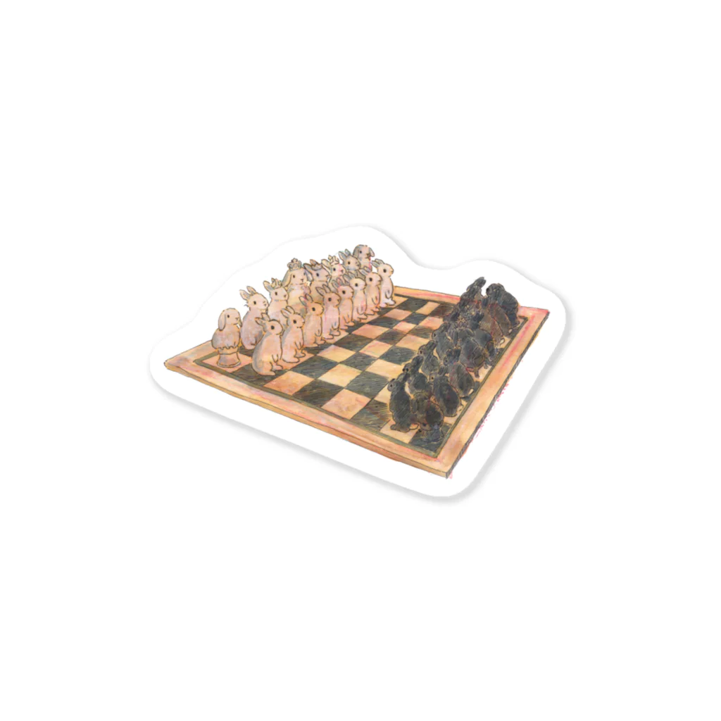 SCHINAKO'SのRabbit chess ステッカー