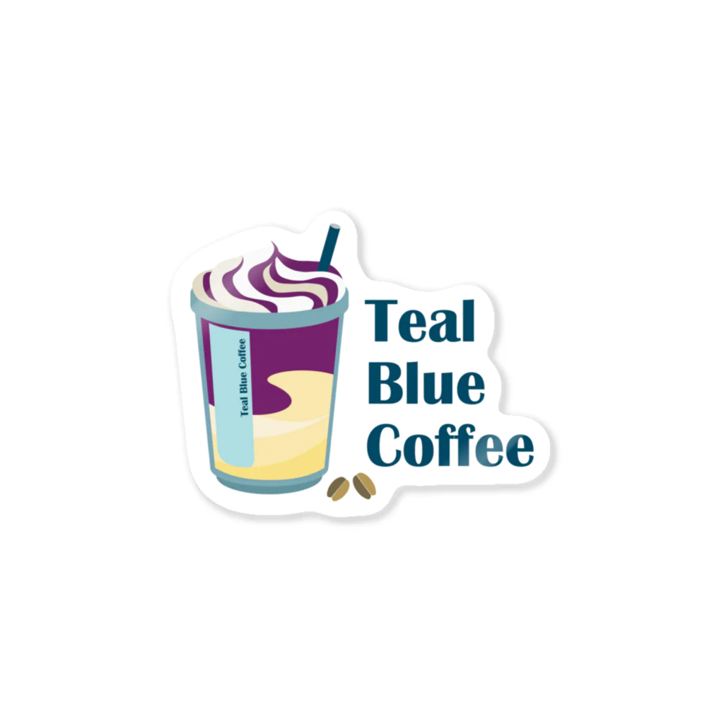 Teal Blue CoffeeのAutumn Fair_frappe logo Sticker