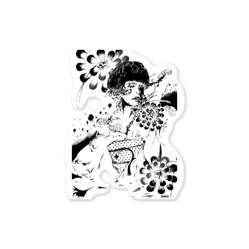 ronceのronceグッズ　Blackプリント Sticker