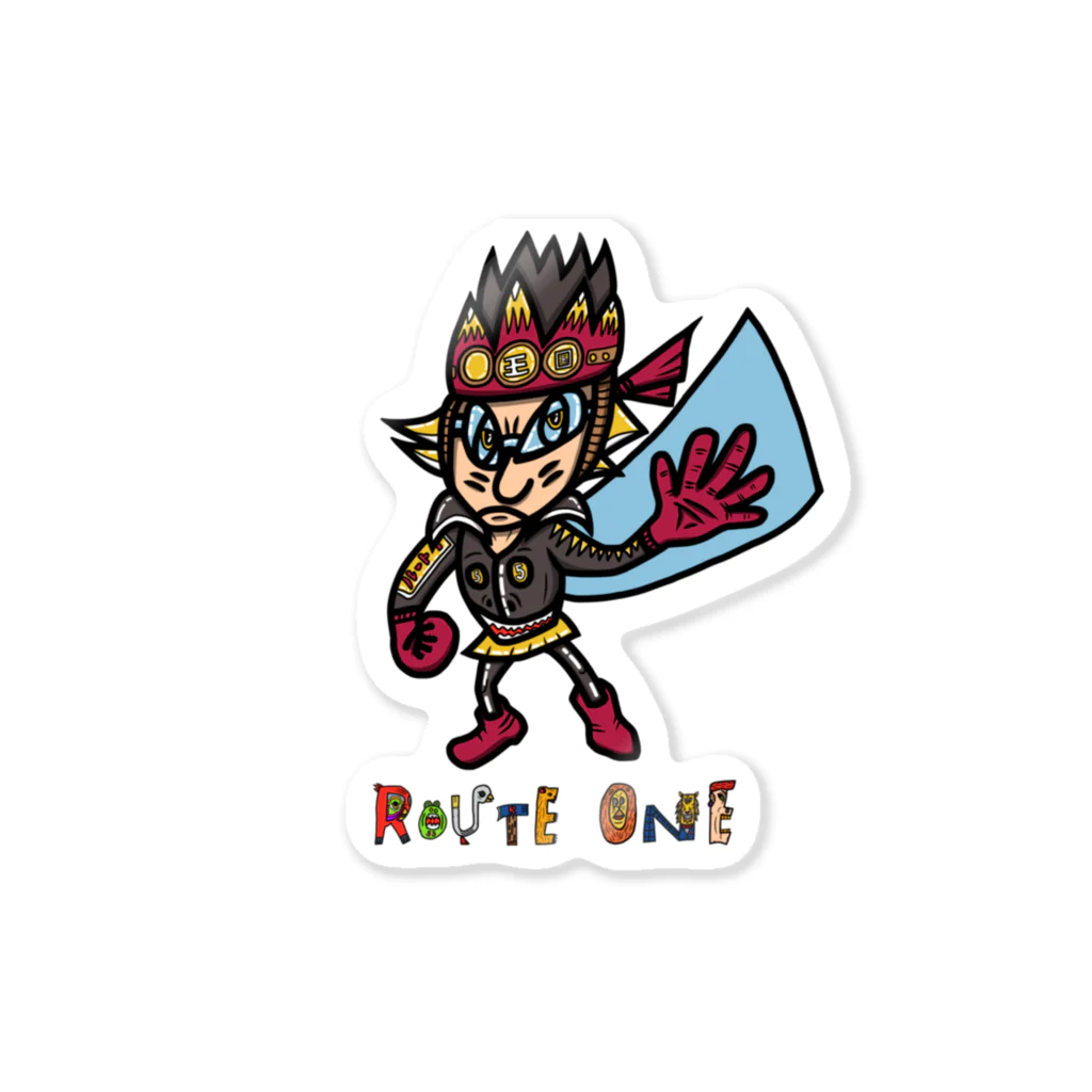 oekaki/ROUTE ONEの地王★天魔くん Sticker