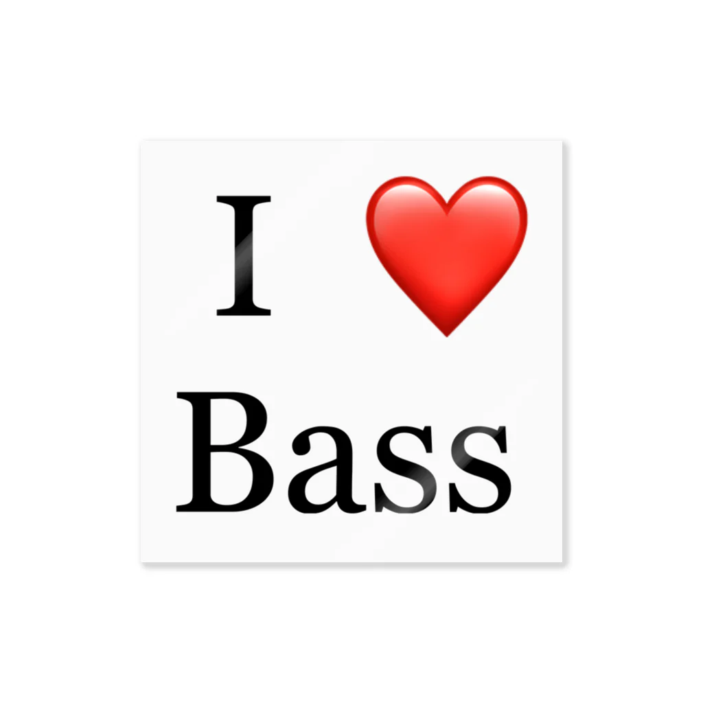 MARS shopのI love bass Sticker
