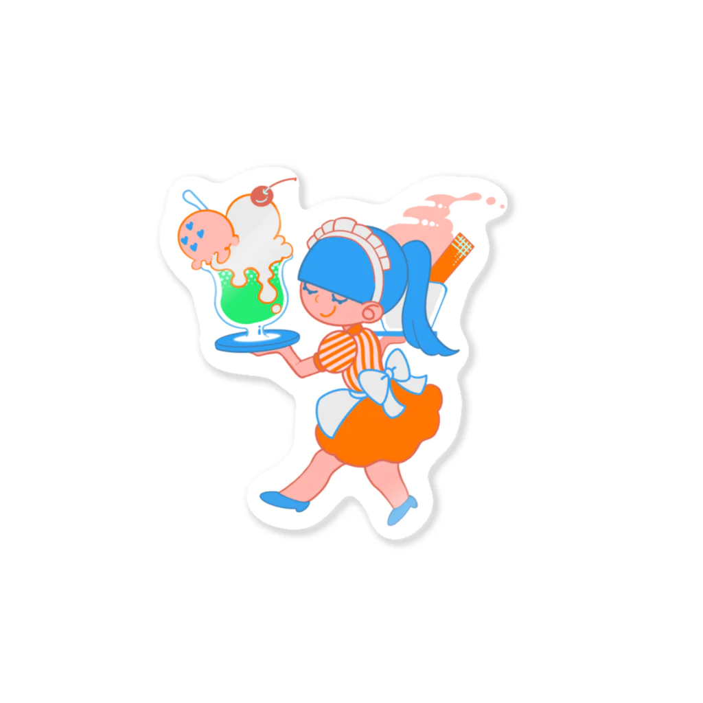 とみるなの力持ちウェイトレスちゃん Sticker