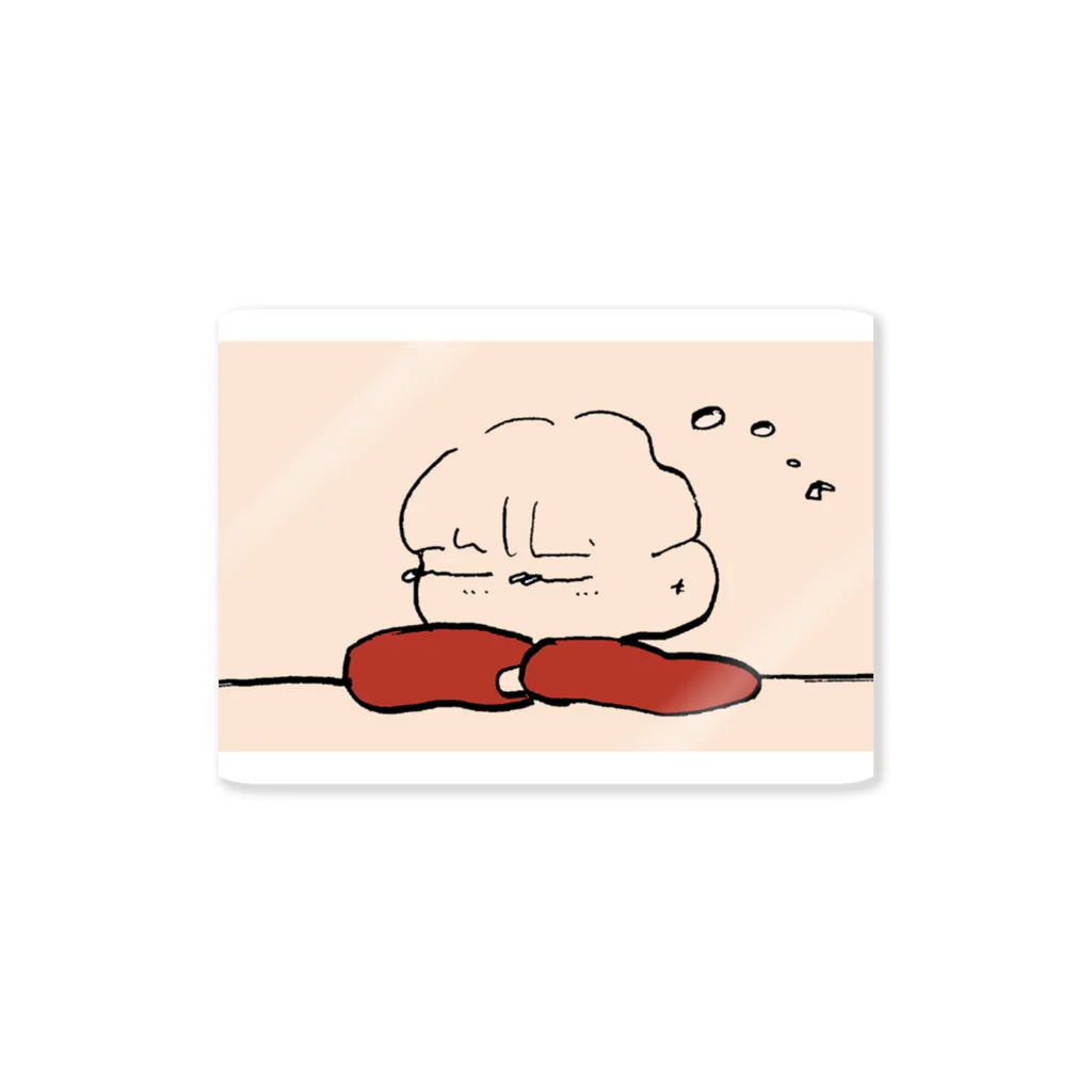 まつげちゃんのおみせのおさげの赤まつげちゃん Sticker