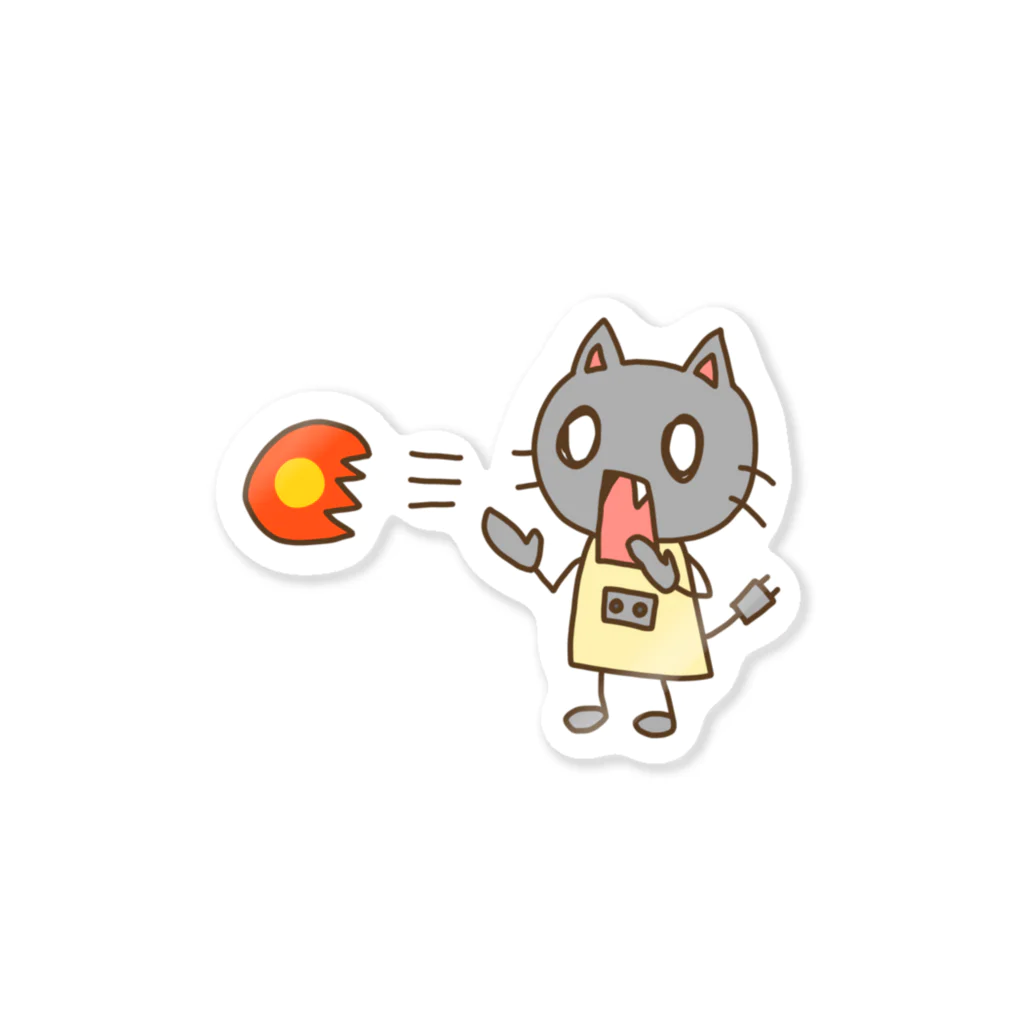 白米のオトモのメカっぽいねこ Sticker