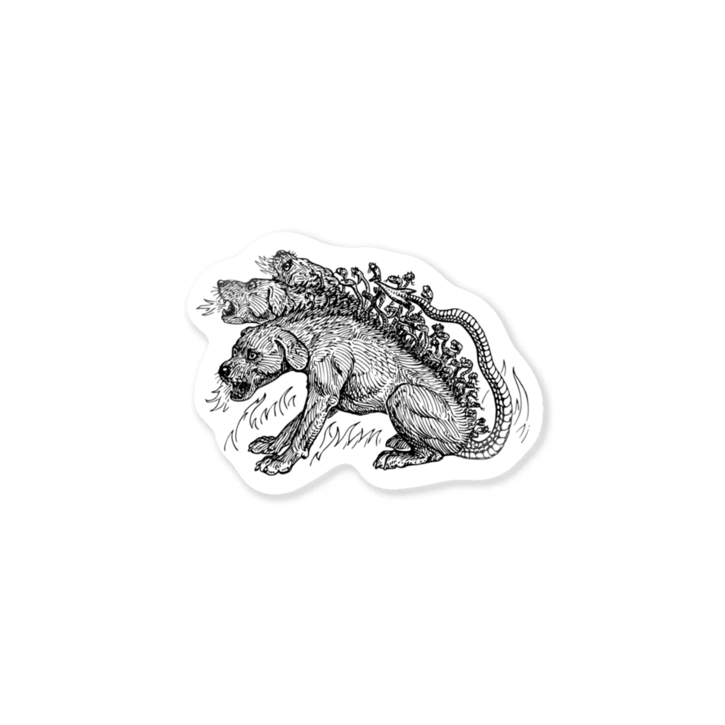 Ikarus ギリシャ神話の芸術のケルベロス犬ギリシャ神話 Sticker