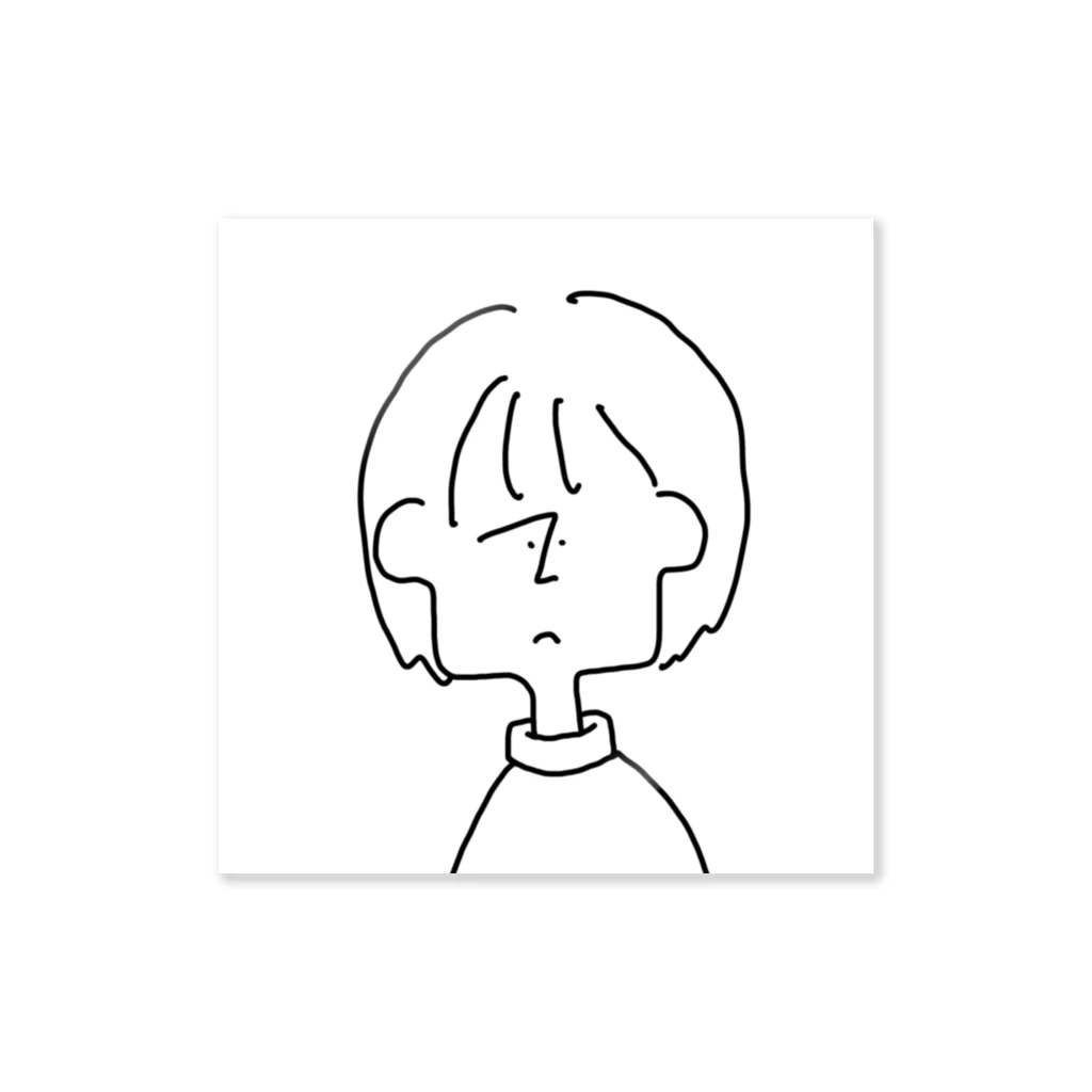 ドットワイケイのむすっとした女の子 Sticker