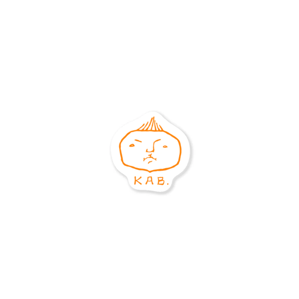 KAB.グッズショップの【復刻版】KAB.イラストステッカー（オレンジ） ステッカー