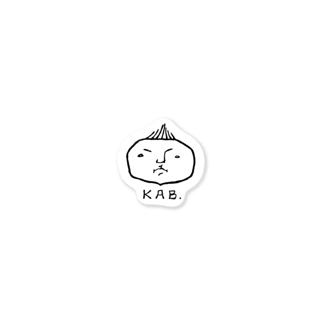 KAB.グッズショップの【復刻版】KAB.ステッカー（ブラック） Sticker