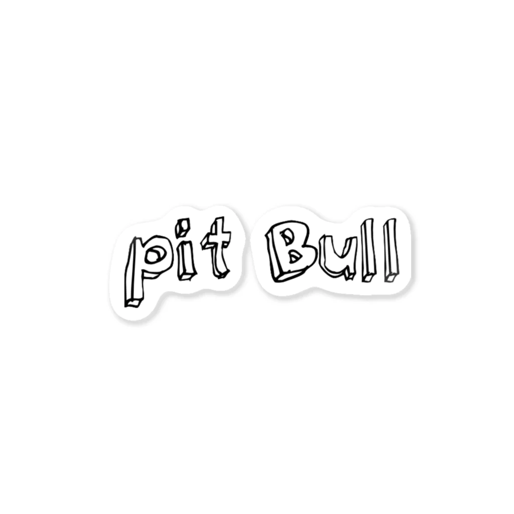 PitBullのtheシンプル　切り抜き ステッカー