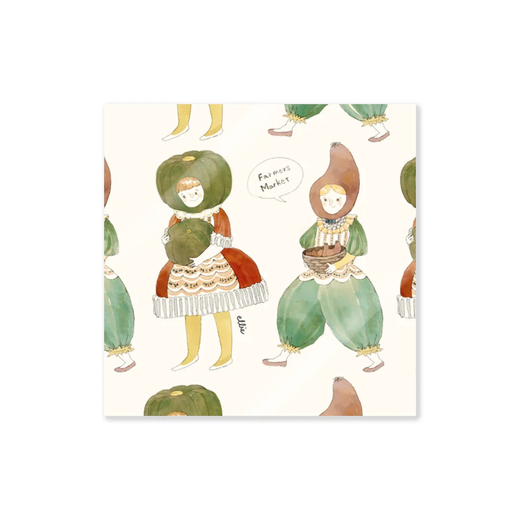 Ellie_illustの野菜キッズ Sticker