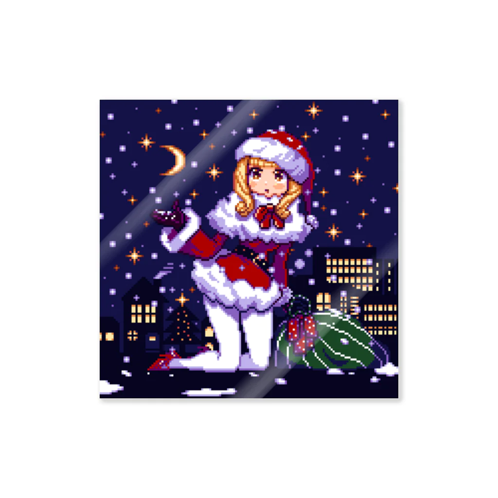 神月秋丸(KamizukiAkimaru)の【ドット絵】クリスマスガール ステッカー