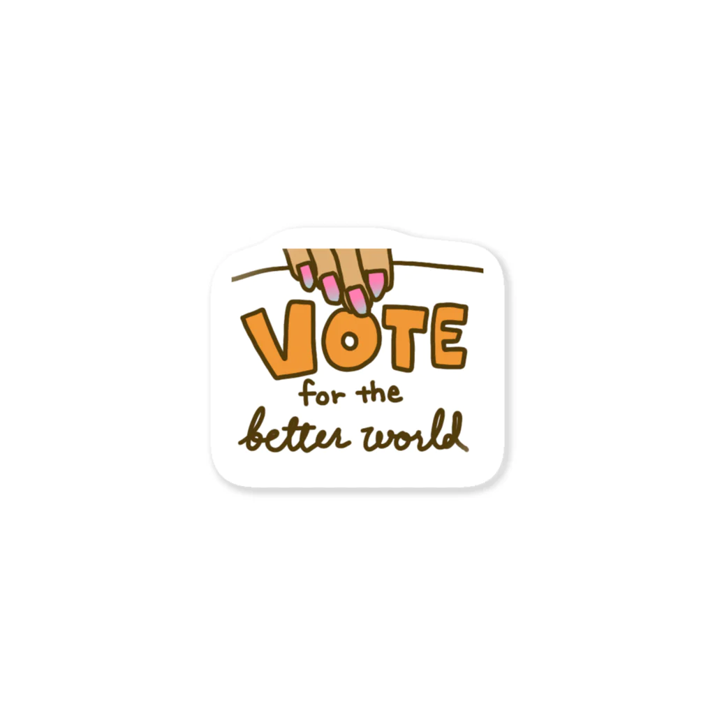 Nanamu MarketのVote for the better world Sticker