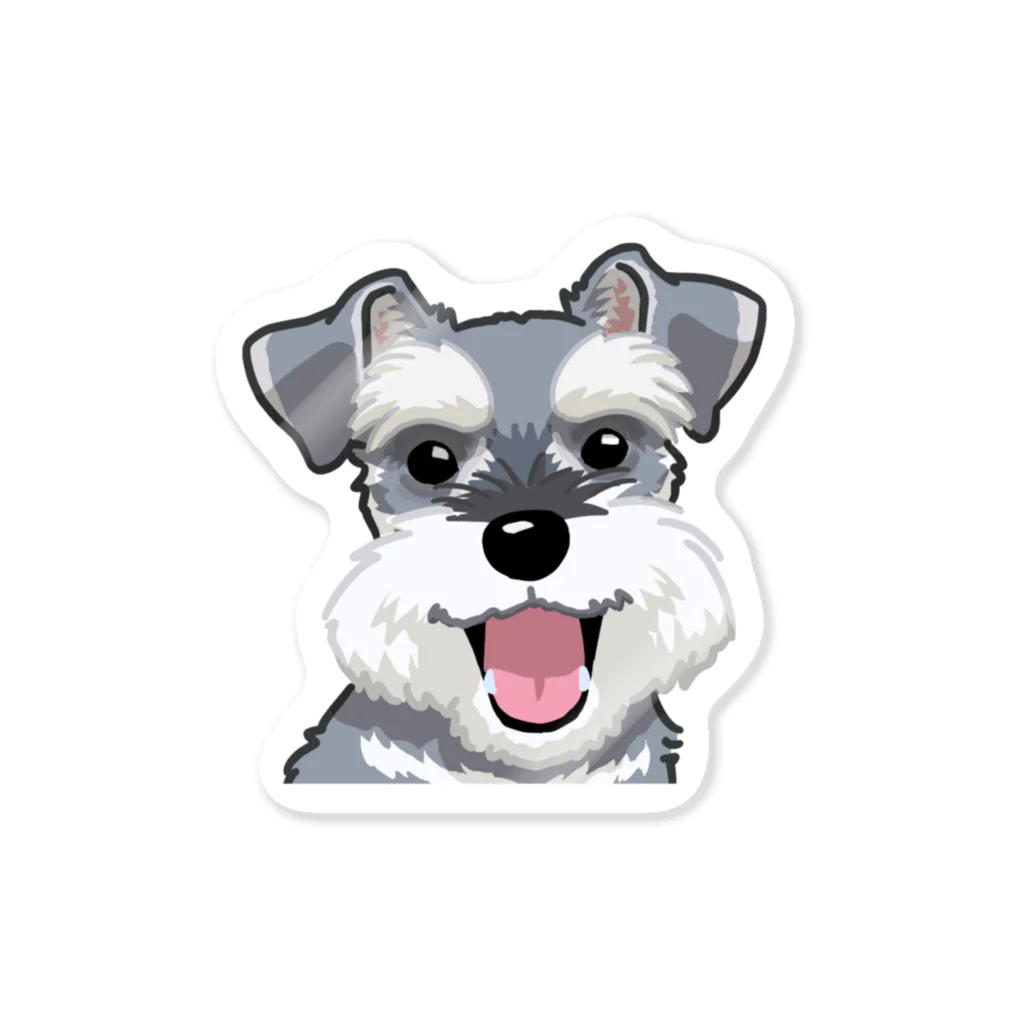 おてくるのミニチュア・シュナウザー /Miniature Schnauzer 03/40 Sticker