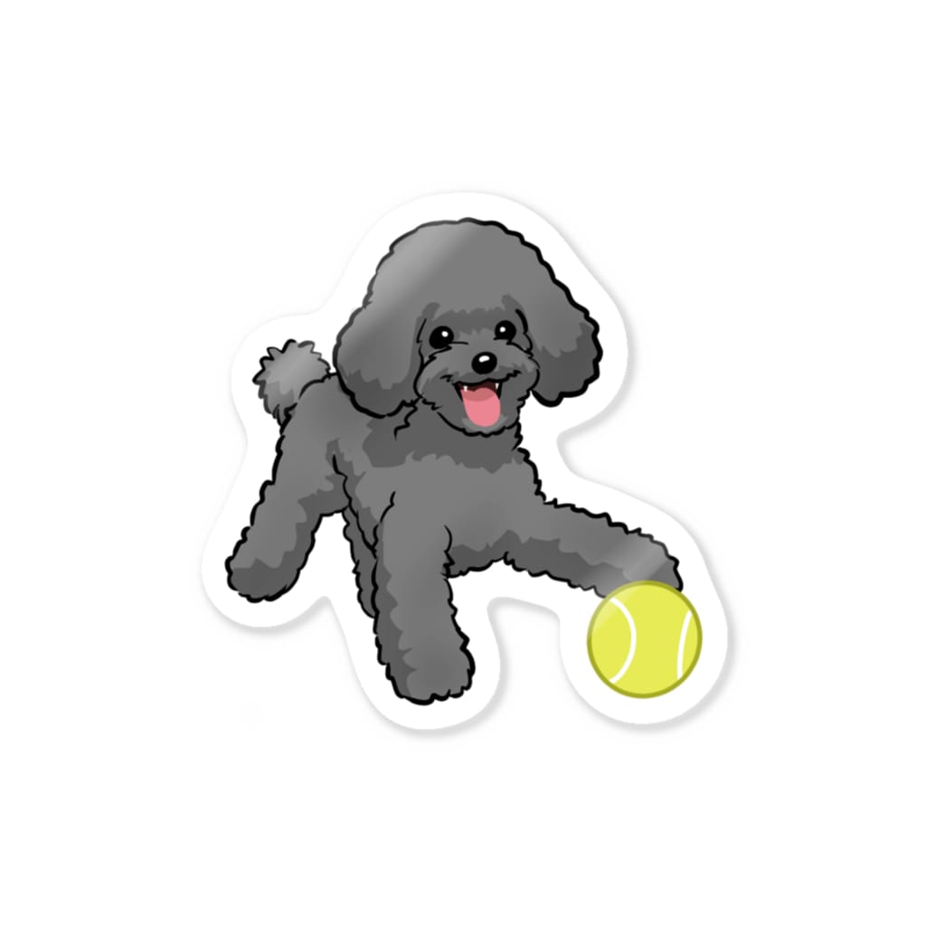 トイ プードル 黒 Toy Poodle Black 31 40 Sticker By かりかりストア Karikari Suzuri