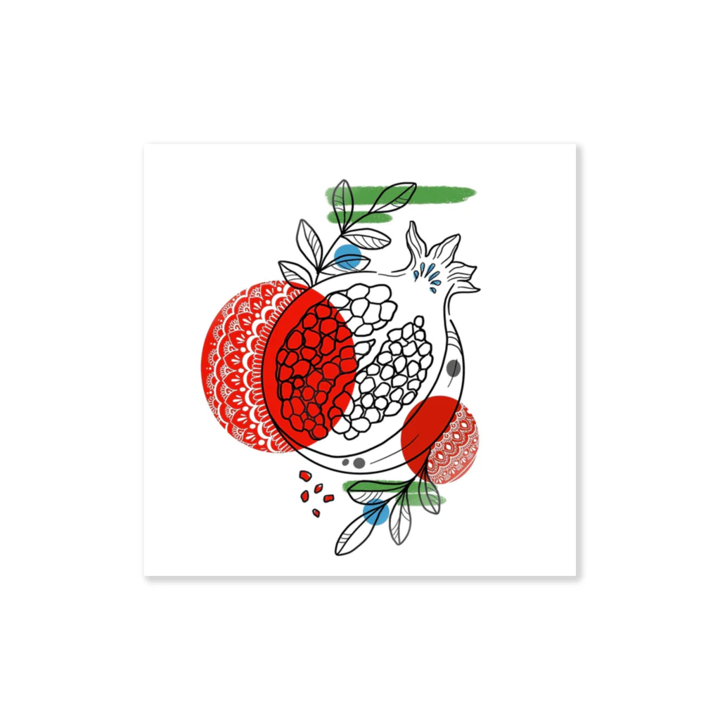 楽描き屋さんのPomegranate: Mandala Sticker