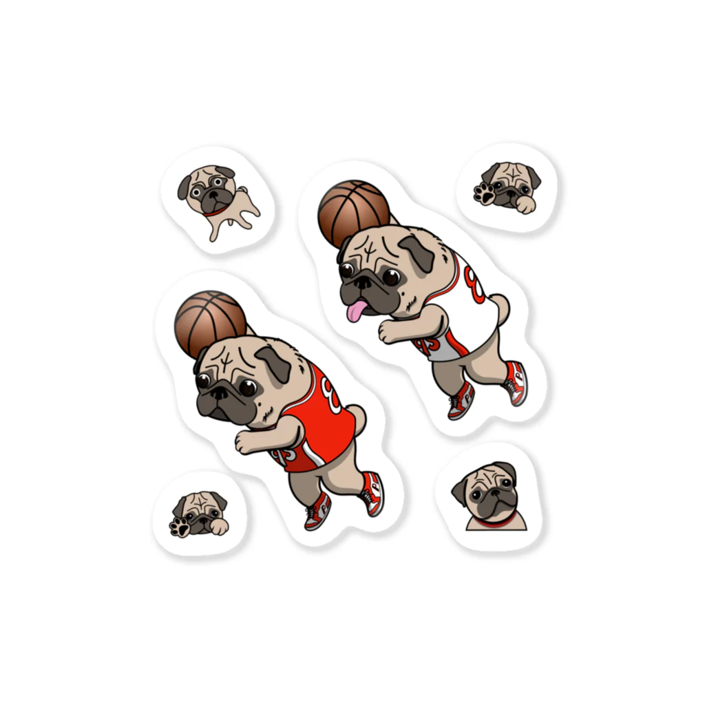 パグ PUG ぱぐ  OHMAI GALLERYのPUG-パグ-ぱぐ　おパグダンク グッズ-4 Sticker