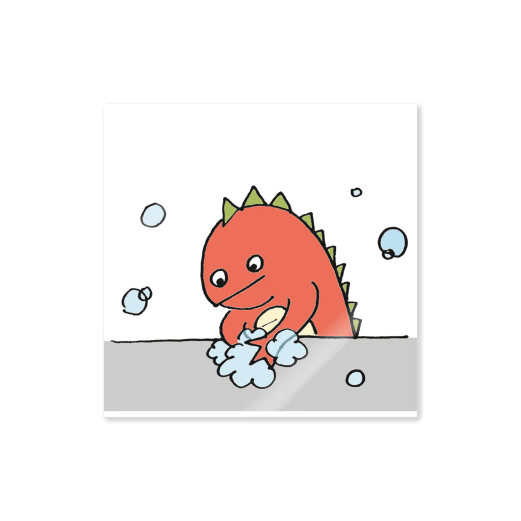 杜の魚の手洗いザウルス Sticker
