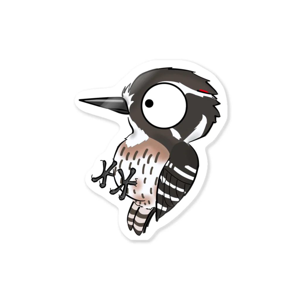 とりみちゃんの野鳥グッズのお店のコゲラ Sticker